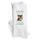Planetee Chaussettes Ce tatoueur le plus chouette Taille 41-45 | Cadeau Fantaisie Original Drôle Anniversaire Noël Humour