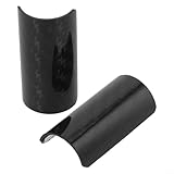 Lot de 2 protections de chaîne en fibre de carbone pour vélo pliant Brompton - Protection de cadre arrière, 43,5 x 22 mm, noir, léger (5 g)