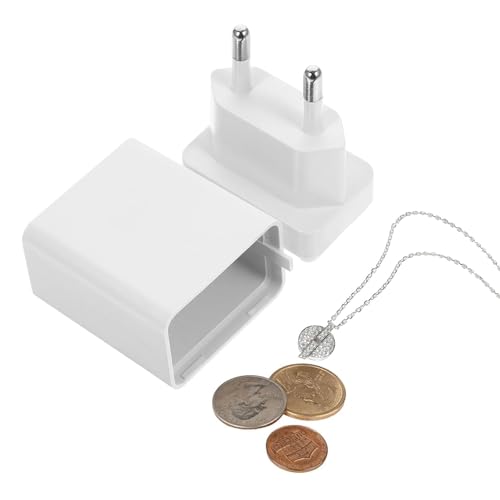 CONGGUAN Fake Charger Diversion Safe Plastic Money Storage Box Hidden Money Coins Container Case Multi Function Secret Storage Box for Home and Travel Security Secret Storage