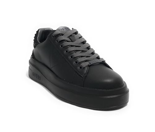 Sneakers Elbina GUESS en cuir noir, les baskets de type carryover incontournables