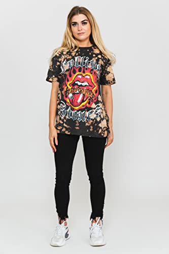 Rolling Stones The T Shirt Tattoo Flames Logo Nouveau Officiel Dip Dye Gris - Les Beatles, Paul McCartney, John Lennon, RIngo Starr, George Harrison Rolling Stones The T Shirt Tattoo Flames Logo Nouveau Officiel Dip Dye Gris – Image 7