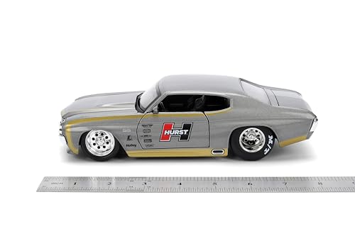 Jada Toys Muscle 1:24 Chevy Chevelle 1971 metálico gris miniatura 3