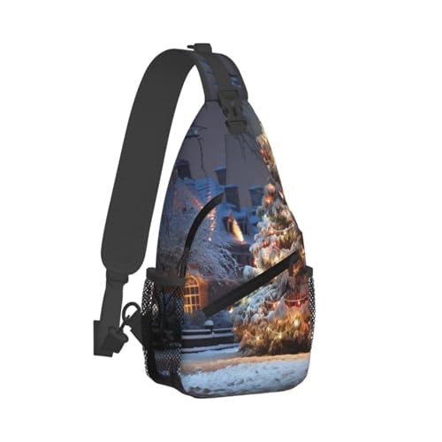 Bolso tipo sling negro para hombre y mujer miniatura 7