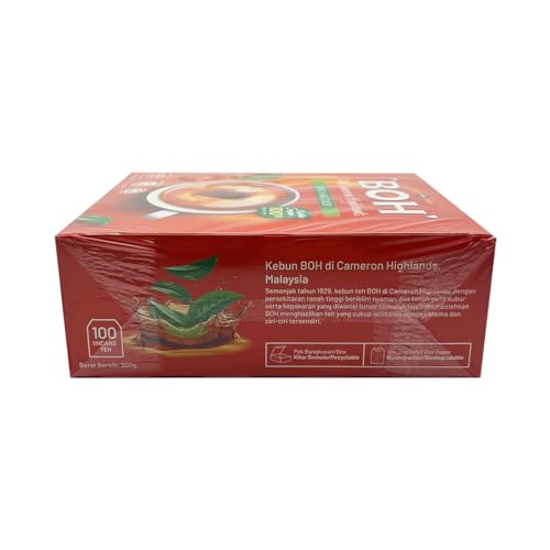 BOH Tea Malaysia Classic Cameron Highlands Tea (100 Teabags) Breakfast Tea Time Drinks Halal Instant Drinks 200g (1.34oz)