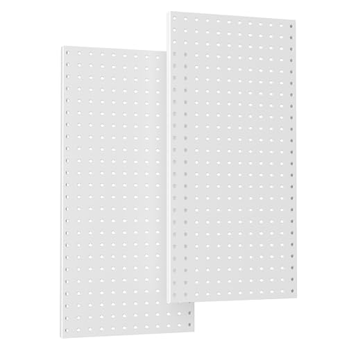 TORACK 2-Pack 12x24 inch Metal Pegboard Panels for Garage Wall, Tool Storage Pegboard for Workbench, Workshop, Tools Organizer Peg Board for Pegs(Grey) by TORACK - Used condition - US$34.30