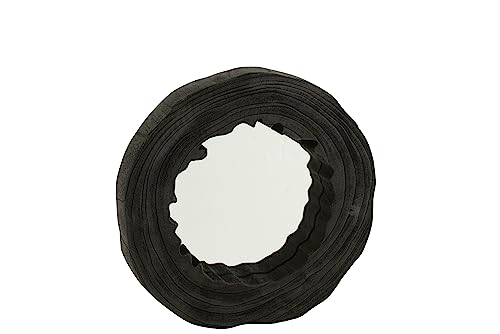J-Line Miroir Paulownia - Bois - Noir - Large