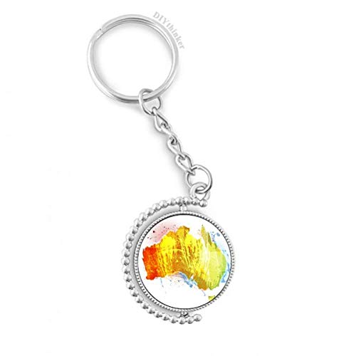 Llavero de mapa de Australia giratorio ideal para mochilas de viaje y exploradores
