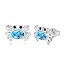 B02-Crab Blue Crystal-12mm