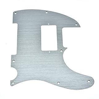 Dopro Pickguard 8 trous en aluminium anodisé pour humbucker Fender américain/mexicain Argenté - Les Beatles, Paul McCartney, John Lennon, RIngo Starr, George Harrison
