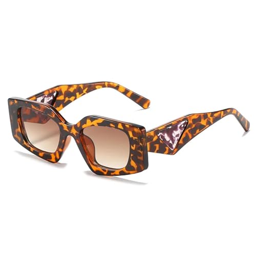 Lunettes de soleil polygonales pour femmes fatiguées de l'éblouissement style punk vintage