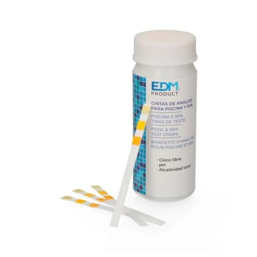 Edm 81011 Tiras Reactivas Test Cloro Y Ph, Transparente, 0.056 Gr, Paquete De 50 Unidades