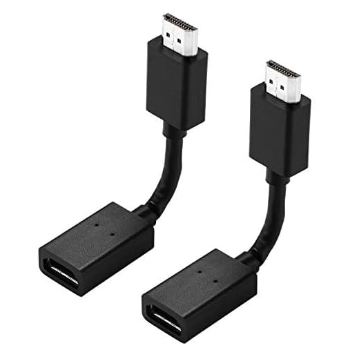 2 peças de adaptador giratório HDMI macho para fêmea banhado a ouro em qualquer ângulo, rotação ajustável, conector de 360 graus, suporta extensor HDMI 3D 1080P para Fire TV Stick, Roku Stick, Google
