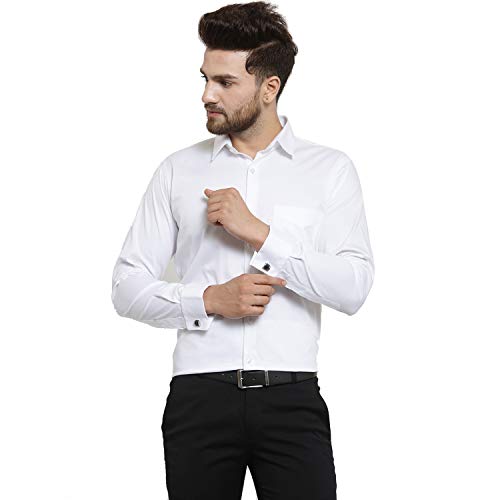 Image of Hancock Solid Pure Cotton Slim Fit Shirt Black