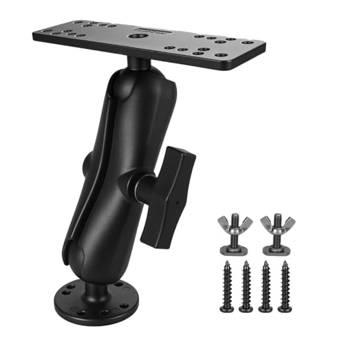 Fixation échosondeur en aluminium marin avec rotule 3,8 cm haute résistance pour fishfinder