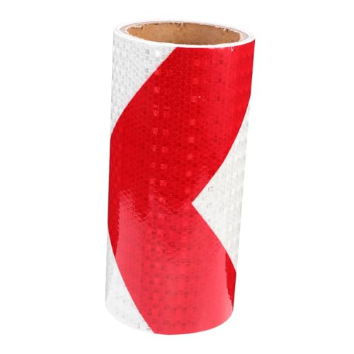 Ruban d'avertissement étanche OUNONA rouge et blanc 20 cm haute visibilité