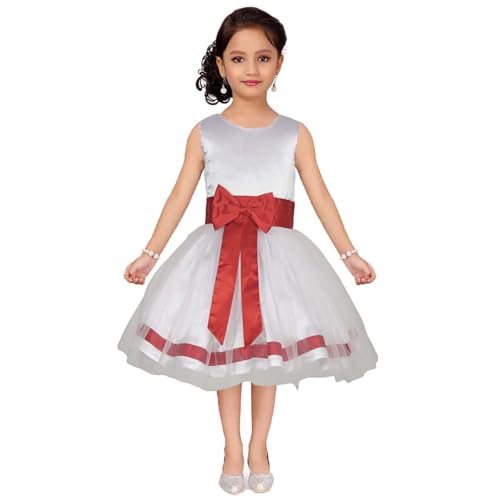 Image of SOFYANA Girl's Satin A-Line Knee-Length Dress