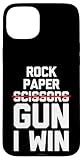 Hülle für iPhone 15 Plus Rock, Papier, Pistole (I Win) - Lustige Waffenbesitzer Waffen Munitionspistole