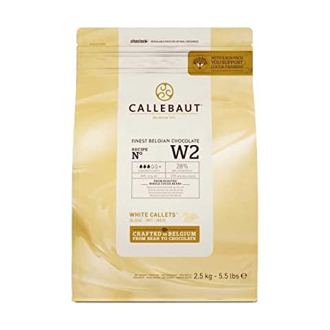 Callebaut Recipe No. W2 Finest Belgian White Chocolate With 28% Cacao, 22% Milk, 5.51 Pound Cover