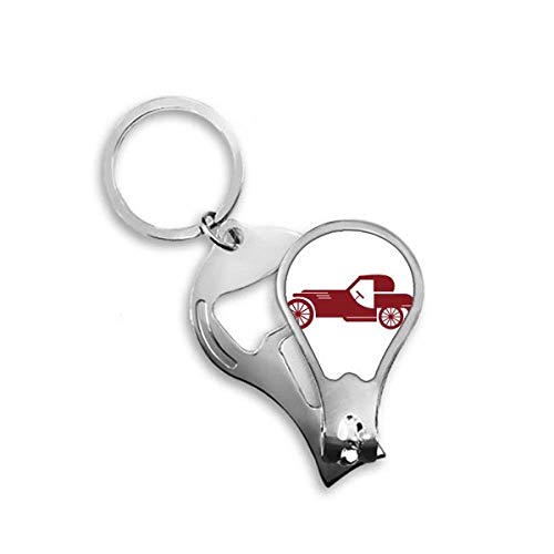 Coupe-ongles de pieds voiture rouge géométrique silhouette pédicure