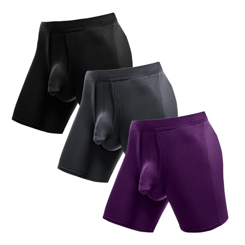 Dual Pouch Mens underwear Elephant Trunk Boxer Briefs Lifting Athletic Supporter