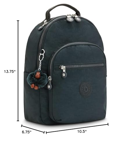 Image of Kipling Women's Seoul Small Backpack, Durable, Padded Shoulder Straps with Tablet Sleeve, Bag, True Blue Tonal, 10.5''L x 13.75''H x 6.75''D (KI40824DX)