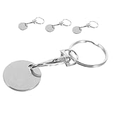 Construction robuste : fabriqué en acier inoxydable, ce porte-clés à jeton de chariot est conçu pour résister à l'usure quotidienne, offrant et fiabilité, porte-clés à jetons en acier inoxydable, porte-clés à jetons de magasinage