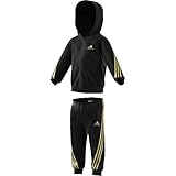 adidas Unisex Baby I Fi Shiny Jog Trainingsanzug, schwarz/DORMET, 4 años
