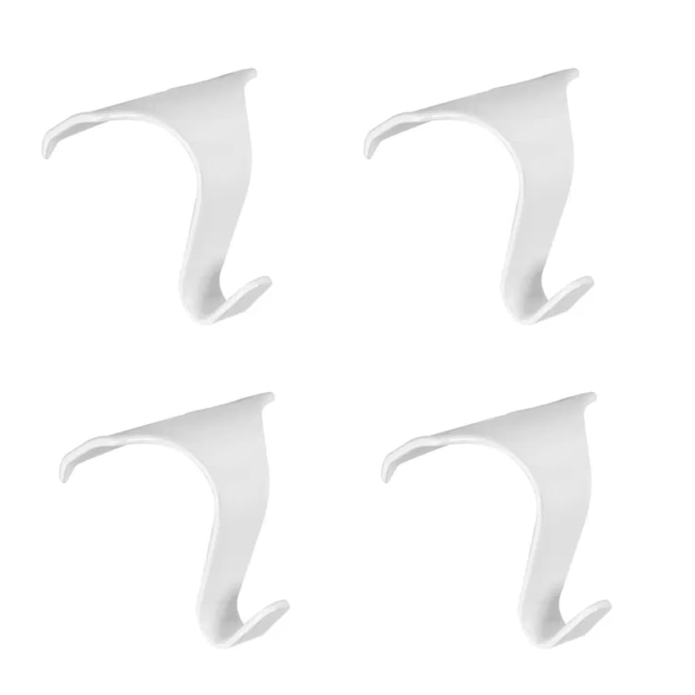 SISI UK White Plated Picture Rail Hanging Moulding Hooks 44mm Heavy Duty Dado Picture Rail Hooks for Arts & Photos Pack of 4
