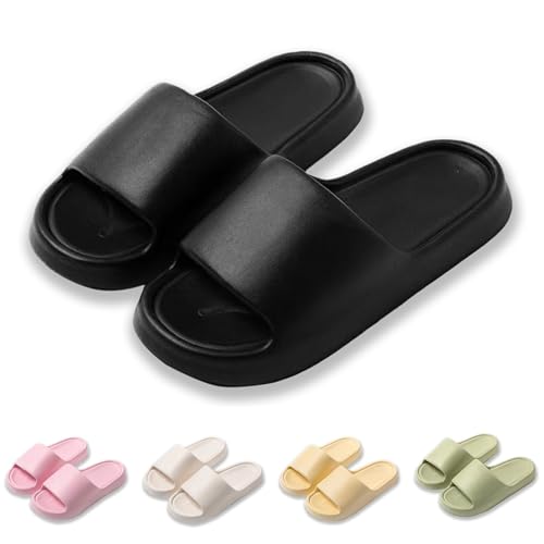 Shower Slippers for Couple Thick Sole Breathable Quick Drying Flat Sandals Open Toe Summer Bathroom Beach Pool Slides3