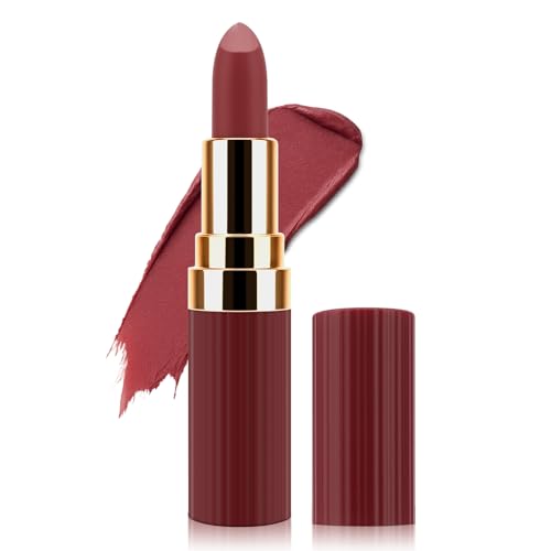 Erinde Labial Larga Duración, Barra de Labios Mate, Alta Pigmentación, Lipstick de Textura Suave, Perfecto para un Acabado Natural y Duradero #05