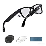 【Cadre TR90 Léger et Confort Optimal】Cette lunette connectée ERVPES bénéficie d’un cadre en matériau TR90 résistant aux chocs et aux déformations, associé à des charnières en acier inoxydable. Ne pesant que 38g (sans verres) à 46g (avec verres), cette lunette connectée réduit la pression sur le nez et les oreilles même lors d’une utilisation prolongée. La détection de port est intégrée pour réduire la consommation d’énergie.