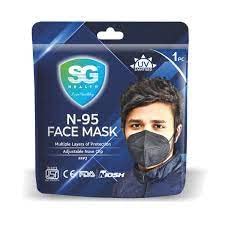 SG Health Unisex Non-Woven Fabric with Meltblown Plastic Layer Reusable N-95 Face Mask (Black, Pack of 3, Without Valve) (B08GKWW7Z1) Amazon Price History, Amazon Price Tracker