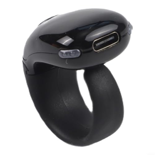 Glomc Anneau de comptage intelligent à affichage numérique avec connectivité BT, rappel de temps et d'activité pour le fitness, appareil portable en ABS léger, pour un usage quotidien (noir)