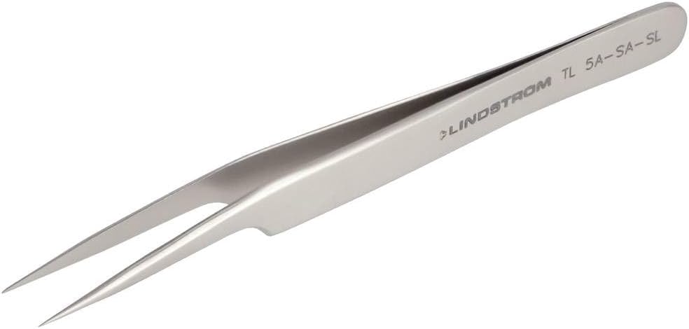 Lindstrom Utility Tweezers - Stainless Steel Curved Tip - 115 mm Length - TL 5A-SA-SL [PRICE is per TOOL]