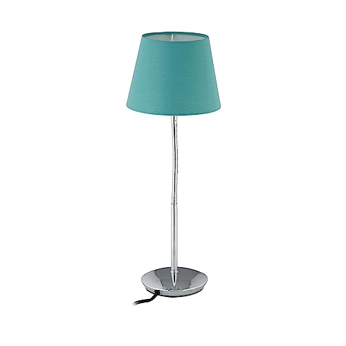 Relaxdays Tischlampe flexibel Nachttischlampe, türkis