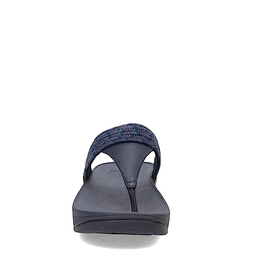 FitFlop Lulu Art-Webbing Toe Post Sandals Midnight Navy Mix 6 M (B)3