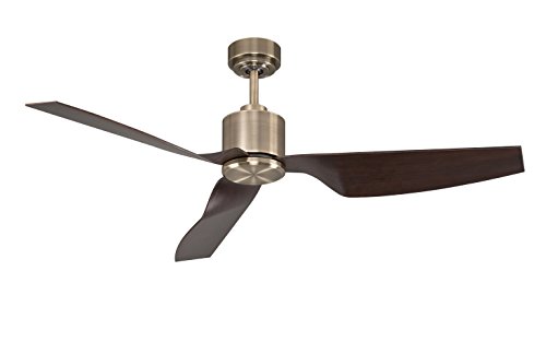 Get Special Price Lucci Air 210526010 Climate II DC Ceiling Fan, 50 Inch, Antique Brass with Walnut Blades