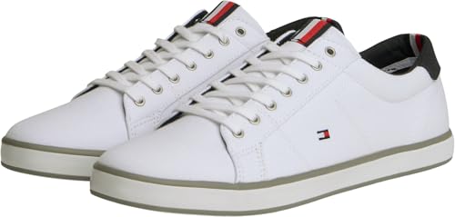 Tommy Hilfiger Baskets Vulcanisées Homme Chaussures, Blanc (White), 43