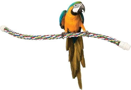 Image of JW Pet Comfy Perch For Birds Flexible Multi-color Rope, Large - 36 inch Length