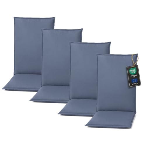 Pillows24 - Hochlehner Auflagen 4er Set - 120x50cm – 8cm Dick -...