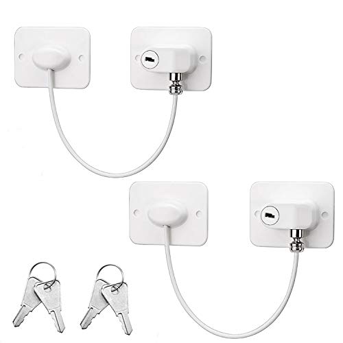 �h�A���b�N �L�[���b�N �Z�b�g�y2021�ŐV�^�z�①�� �����o�� �h�A�� �q�� �y�b�g�K�[�h���[�� ���@�\�h�A���b�N�w�͂��ݖh�~ �����h�~ �ϐk�΍� 2�� (�z���C�g, 2)