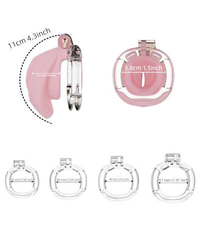 Image of Flat Chastity Cage Sissy Pink Silicone Soft Realistic Vagina (Pink)