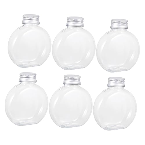 KICHOUSE Reusable 300ml Juice Bottles for Milk Tea Plastic Leakproof Lid for On-the-go