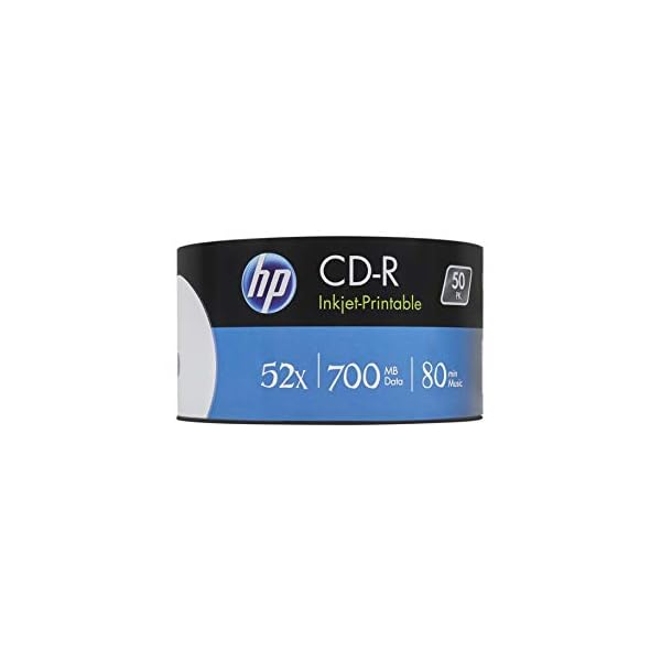 CD-R HP 700MB (80min) 52x Inkjet Printable 50-spindl Bulk – Bild 3
