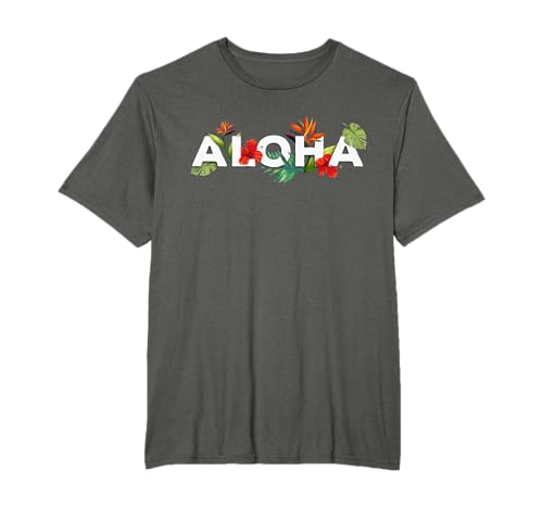 Aloha Floral Fleurs Tropicales Hawaii T-Shirt