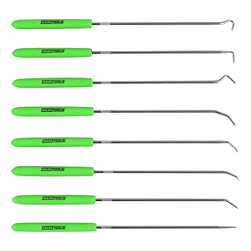 OEMTOOLS 26526 Hook and Pick Set- 8 Piece, Pick Set Mechanic, Hook Tool, Pick Tool, Mechanics Pick Set, Automotive Pick and Hook Set, Pick Tool Set