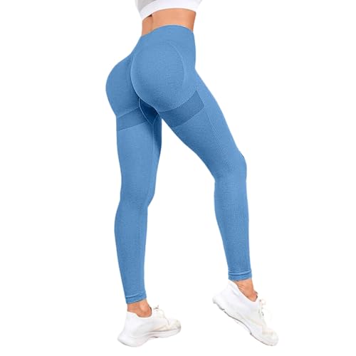 Seamless Butt Lifting Gym Leggings for Women UK High Waist Tummy Control Womens Yoga Pilates Pants Workout Running Sports Activewear Leggings Tummy Control Sports Leggings Pants for Ladies Gym Clothes