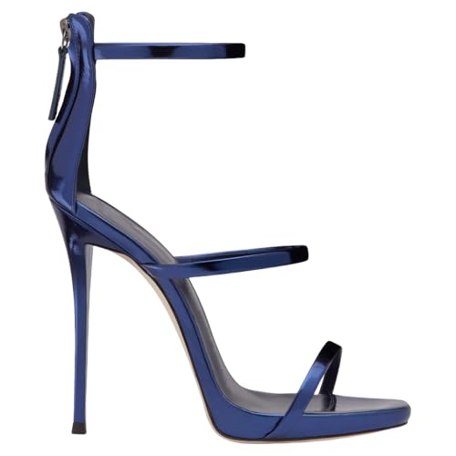 Womens Open Toe Strappy High Heels Backless Stiletto Heel Sandals Pointy Toe Sexy Stiletto High Heels Strap Party Dress