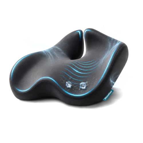 Image of Cooling Seat Cushion for Tailbone Pain Relief, X Large Office Chair Cushion