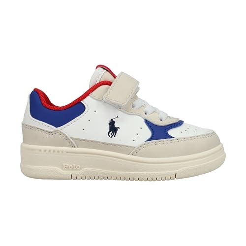 POLO RALPH LAUREN Boys Masterscourt II PS (Little Kid) White Camo Multi 12 Medium